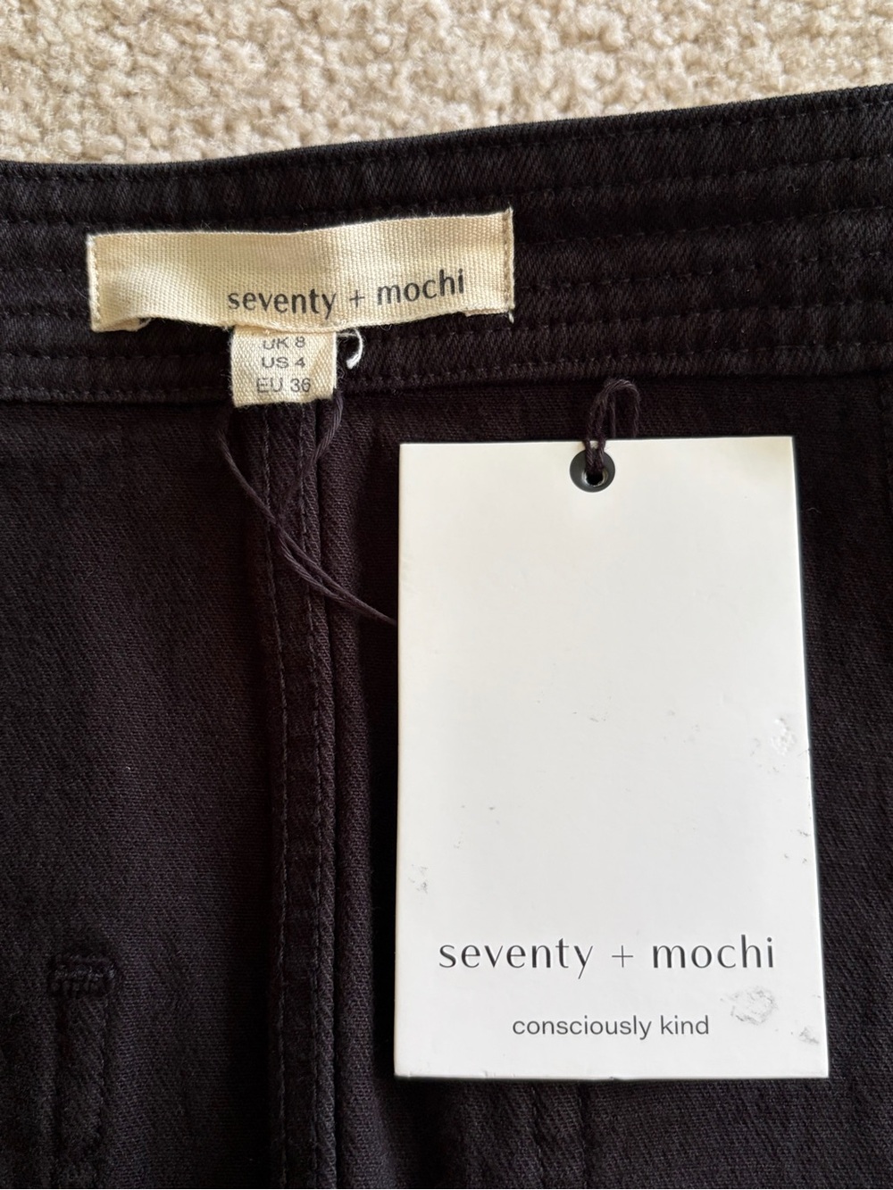 Seventy + Mochi 26 Anthropologie Black Sailor Button Mini pockets Skirt sz 4 NWT - Picture 2 of 13